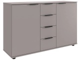 Kommode MIDNIGHT 2 Türen 4 Schubladen 130x41x83cm beige