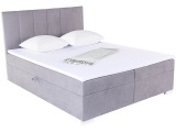 Boxspringbett LUNA grau 160x200cm halbfest