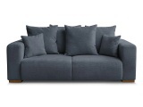 2er Sofa BOBOCHIC SIDONIE Stoff chiniert dunkelblau