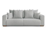 3er Sofa BOBOCHIC SIDONIE Stoff chiniert hellgrau