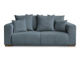 2er Sofa BOBOCHIC SIDONIE Cord-Stoff dunkelblau