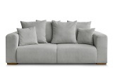 2er Sofa BOBOCHIC SIDONIE Cord-Stoff hellgrau