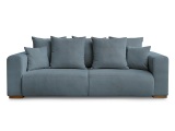 3er Sofa BOBOCHIC SIDONIE Cord-Stoff blau