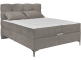 Boxspringbett KORLEONE dunkelbeige 160x200cm halbfest