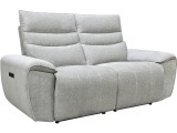 2er Sofa COME Stoff hellgrau
