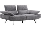2er Sofa ROCKY Stoff dunkelgrau