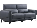3er Sofa ELIOT Echtleder schwarz