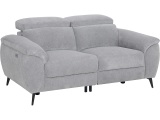 2er Sofa CARMELO Stoff grau