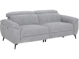 3er Sofa CARMELO Stoff grau
