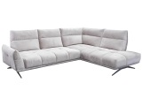 Ecksofa GIOVANNI Polyester hellgrau