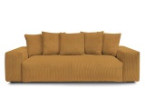 3er Sofa BOBOCHIC VOLTAIRE Cord-Stoff gelb