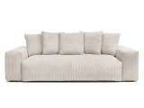 3er Sofa BOBOCHIC VOLTAIRE Cord-Stoff beige