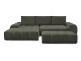 Ecksofa mit Hocker BOBOCHIC EVEREST Stoff chiniert grün