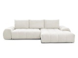 Ecksofa BOBOCHIC EVEREST Stoff mit Textur weiss