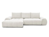 Ecksofa BOBOCHIC EVEREST Stoff mit Textur weiss