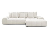 Ecksofa BOBOCHIC EVEREST Stoff mit Textur weiss