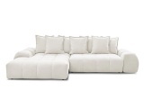 Ecksofa BOBOCHIC EVEREST Stoff mit Textur weiss
