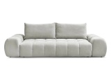 3er Sofa BOBOCHIC EVEREST Stoff mit Textur hellgrau