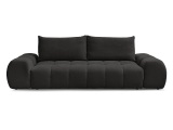 3er Sofa BOBOCHIC EVEREST Stoff mit Textur schwarz