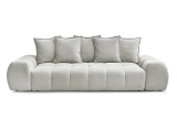 3er Sofa BOBOCHIC EVEREST Stoff mit Textur hellgrau