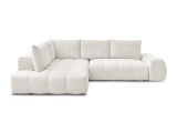 Ecksofa BOBOCHIC EVEREST Stoff mit Textur weiss