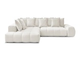 Ecksofa BOBOCHIC EVEREST Stoff mit Textur weiss