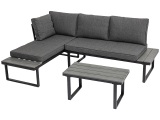 Garten-Set CHANIA Metall grau