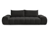 3er Sofa BOBOCHIC EVEREST Stoff mit Textur schwarz