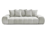 3er Sofa BOBOCHIC EVEREST Stoff mit Textur hellgrau