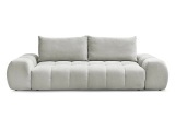 3er Sofa BOBOCHIC EVEREST Stoff mit Textur hellgrau