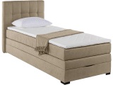 Kastenbett LINO taupe 90x200cm halbfest