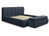 Kastenbett mit Bettkasten BOBOCHIC DENALI 180x200cm dunkelblau