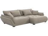 Ecksofa IBIZA Stoff hellgrau
