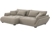 Ecksofa IBIZA Stoff hellgrau