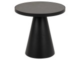Couchtisch Eliot Glas Keramik schwarz rund 45x45