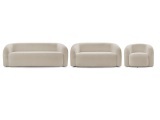 2er + 3er Sofa BOBOCHIC ELINA Boucle-Stoff beige