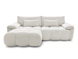 Ecksofa BOBOCHIC IVANE Stoff mit Textur weiss