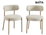 Set mit 2 Stühlen BAÏTA NOA Stoff beige