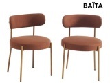 Set mit 2 Stühlen BAÏTA NOA Stoff terrakotta