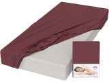 LOTUS BEDDING Fixleintuch NOVA 180x200cm bordeau