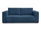 2er Sofa BOBOCHIC CHELSEA Cord-Stoff dunkelblau