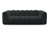 3er Sofa BOBOCHIC TALIA Stoff chiniert schwarz