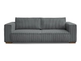 3er Sofa BOBOCHIC CHELSEA Cord-Stoff dunkelgrau