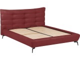 Bett WILLOW 160x200cm echtleder rot