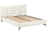 Bett WILLOW 160x200cm echtleder weiss