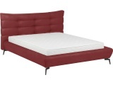 Bett WILLOW 160x200cm echtleder rot