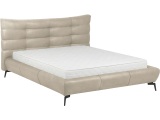Bett WILLOW 160x200cm echtleder beige