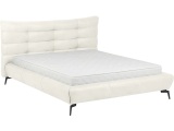 Bett WILLOW 180x200cm echtleder weiss