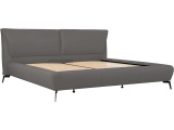 Bett DOVER 160x200cm echtleder hellgrau