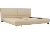 Bett DOVER 160x200cm echtleder beige